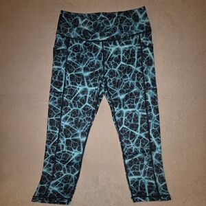 Constantly Varied Gear Womens Teal Lightning Capri Leggings